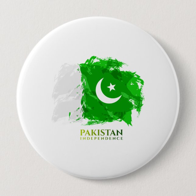 Pakistan Flag Independence day Button (Front)