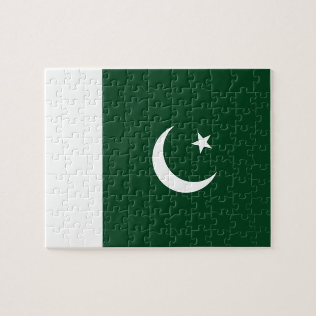 Pakistan flag jigsaw puzzle (Horizontal)