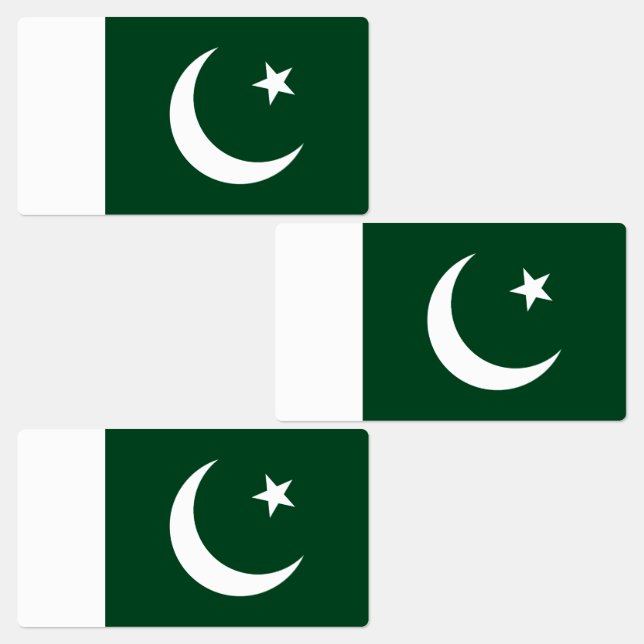 Pakistan Flag Labels (Group)