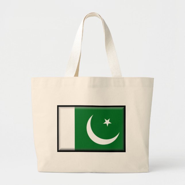Pakistan Flag Large Tote Bag (Front)