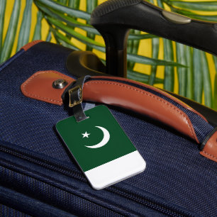 Pakistan flag luggage tag