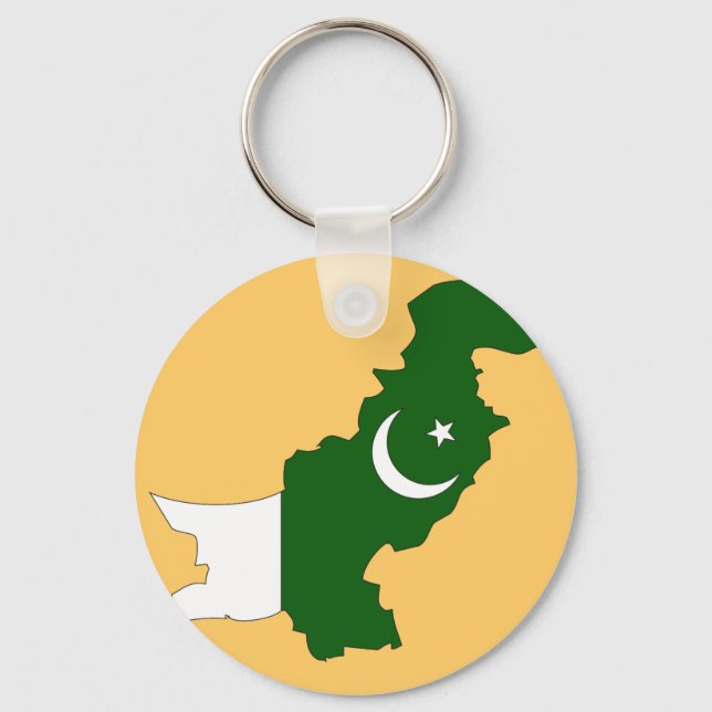 Pakistan flag map keychain (Front)