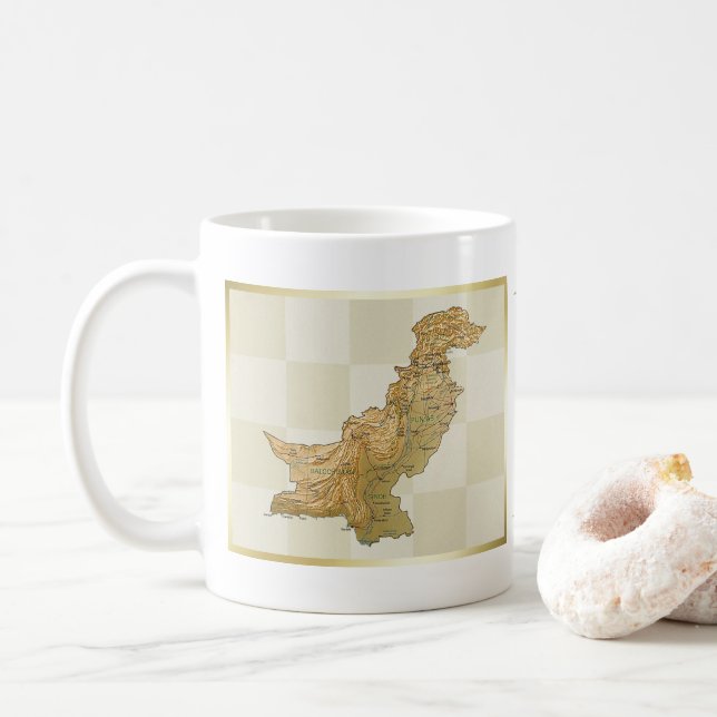 Pakistan Flag + Map Mug (With Donut)