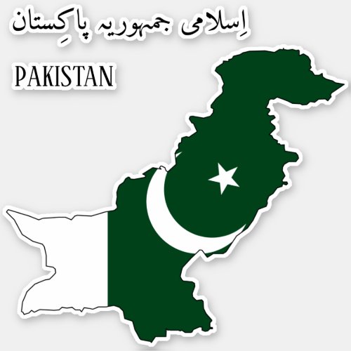 Pakistan Flag Map Sticker