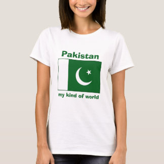 Pakistan Flag + Map + Text T-Shirt