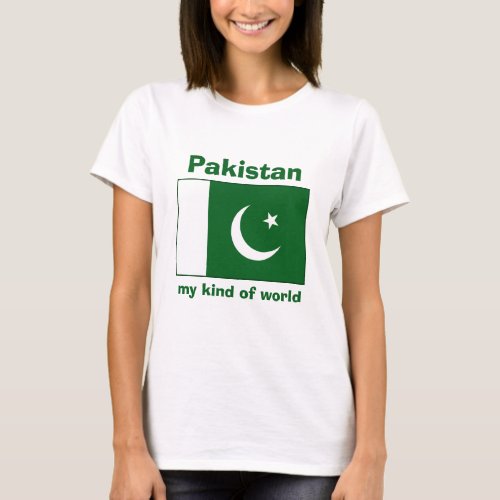 Pakistan Flag  Map  Text T_Shirt