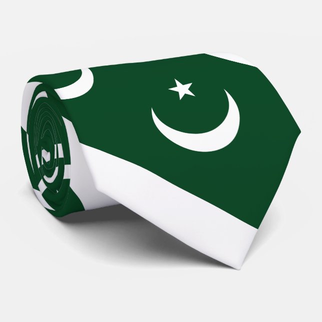 Pakistan Flag Neck Tie (Rolled)