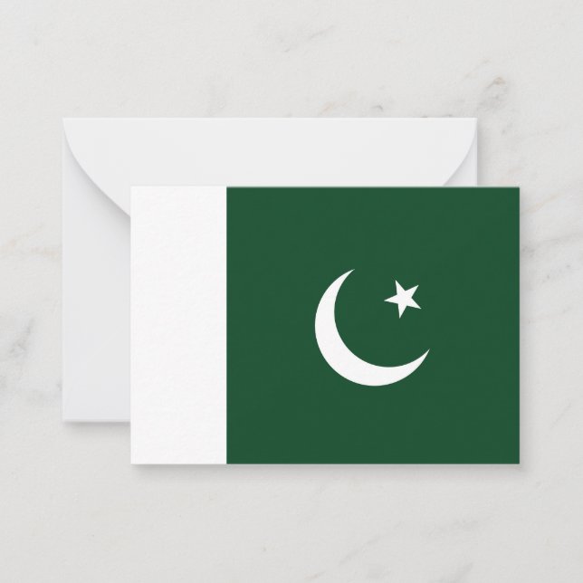 Pakistan flag note card (Front)