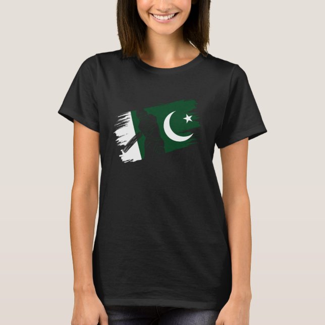 Pakistan Flag Pakistan Cricket Fan Player Coach Um T-Shirt (Front)
