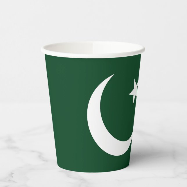 Pakistan flag paper cups (Left)