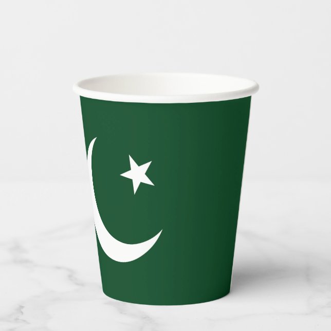 Pakistan Flag Paper Cups (Back)