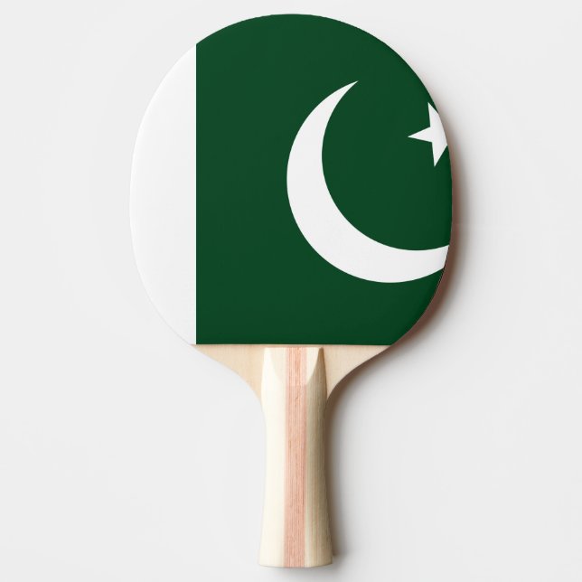 Pakistan Flag Ping-Pong Paddle (Front)