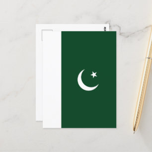Pakistan flag postcard