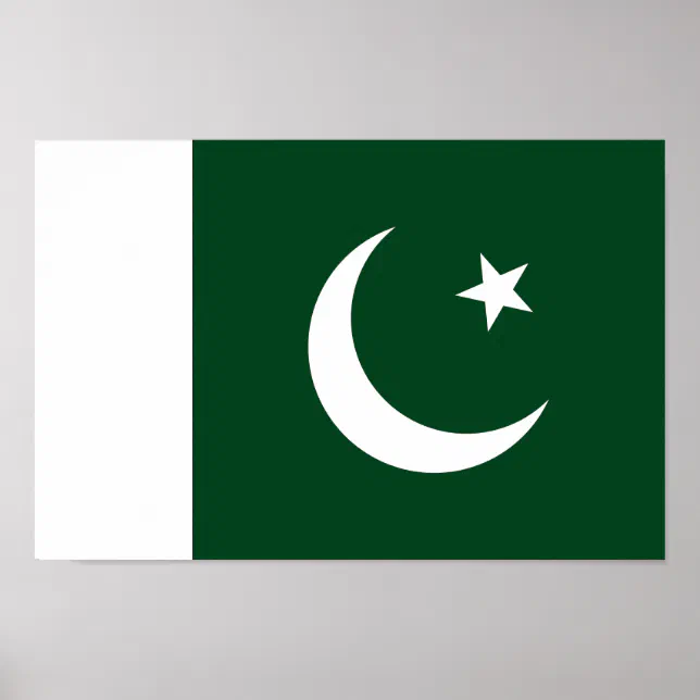 Pakistan R 644 Pakistan Flag Poster | Zazzle