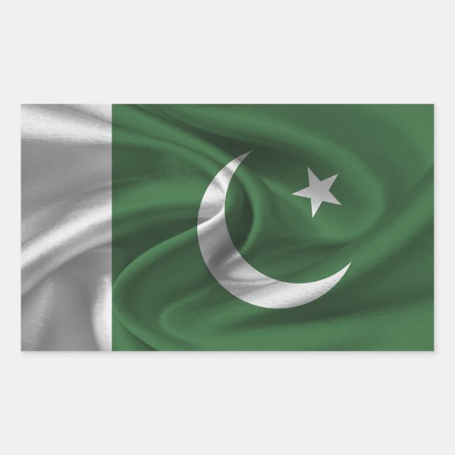 Pakistan Flag Rectangular Sticker (Front)