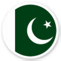 Pakistan Flag Round Sticker