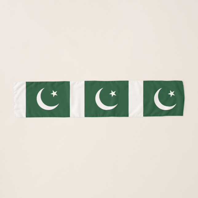 Pakistan Flag Scarf (Front (Horizontal))