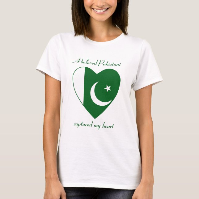 Pakistan Flag Sweetheart T-Shirt (Front)
