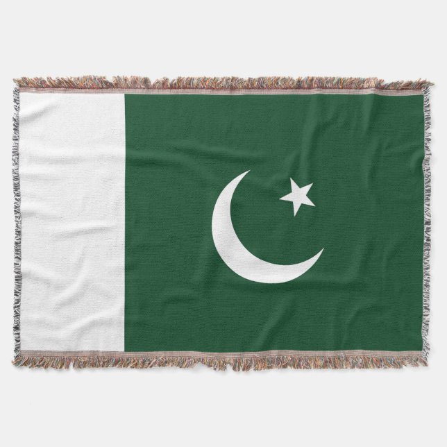 Pakistan flag throw blanket (Front)