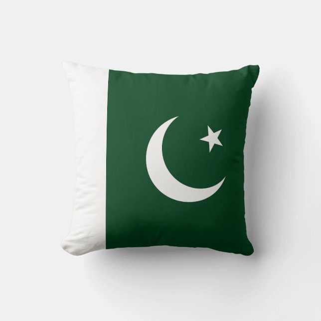 Pakistan Flag Throw Pillow (Front)