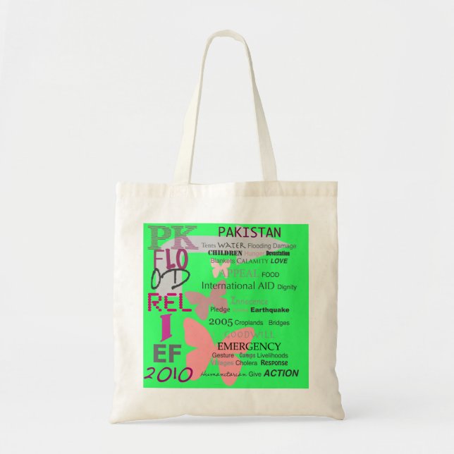 Pakistan Flood Relief - Recyclable Tote Option 2 (Front)