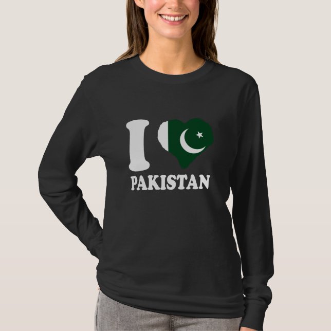 Pakistan I Love Pakistan Pakistani Pride Pakistani T-Shirt (Front)