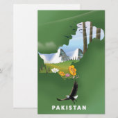 Pakistan illustrated travel map. (Front/Back)
