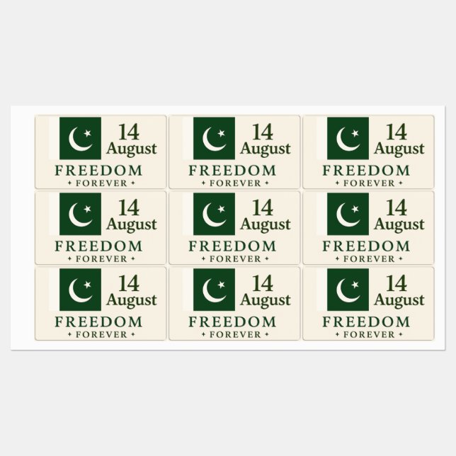 Pakistan Independence Day Sticker – 14 August  (Sheet)