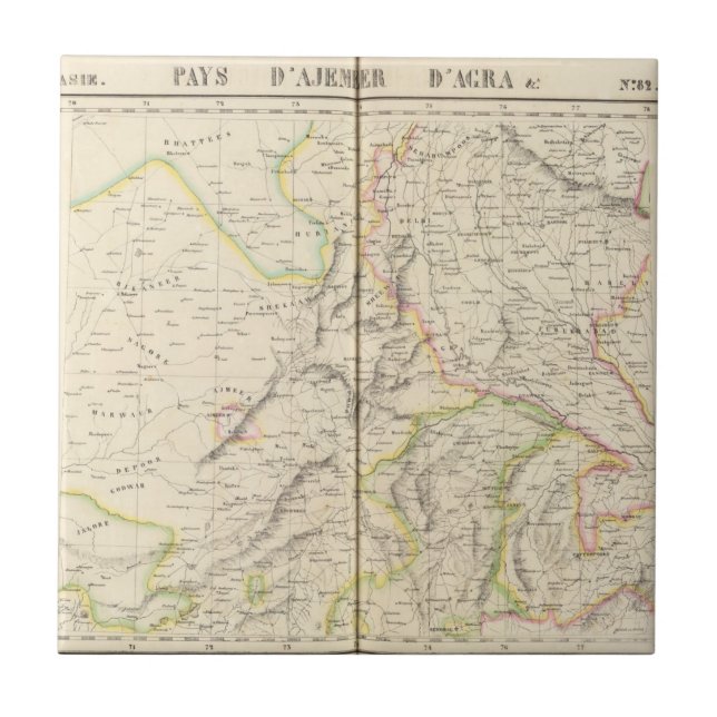 Pakistan, India 82 Ceramic Tile (Front)