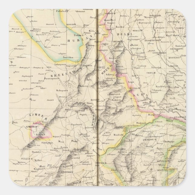 Pakistan, India 82 Square Sticker (Front)