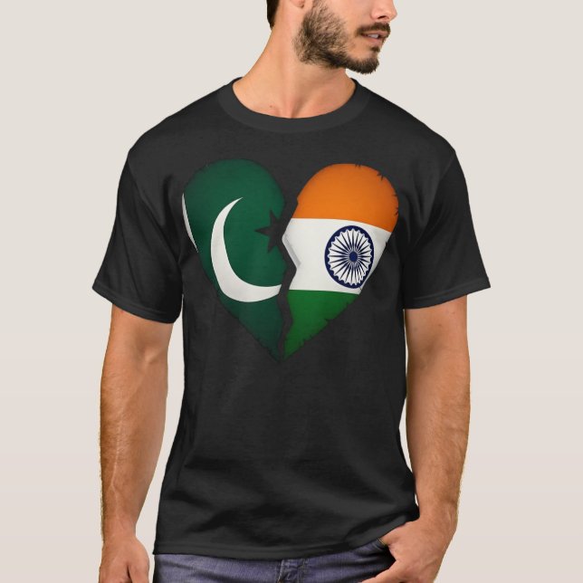 Pakistan - India Heart T-Shirt (Front)