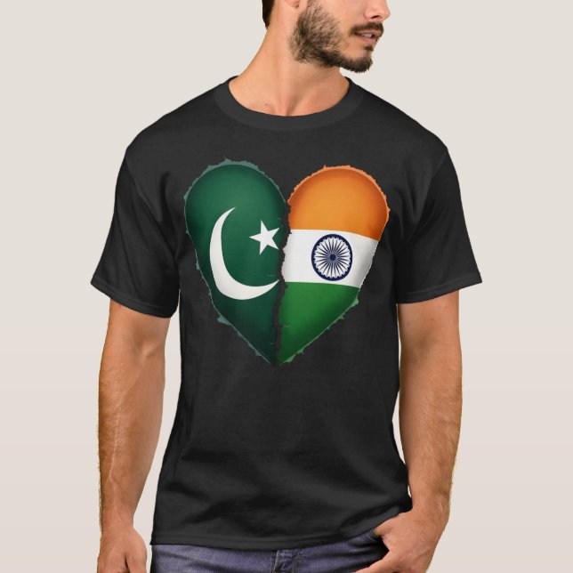 Pakistan - India Heart T-Shirt (Front)