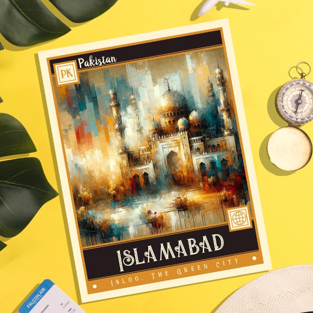 Pakistan, Islamabad | Vintage Painting Postcard (Creator Uploaded)