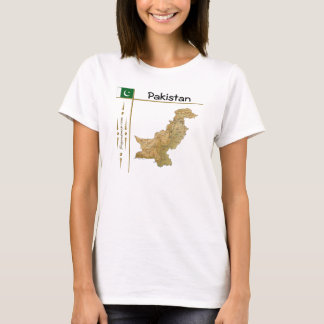 Pakistan Map + Flag + Title T-Shirt
