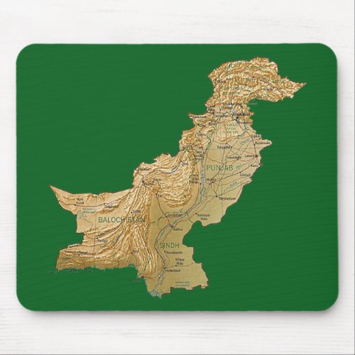 Pakistan Map Mousepad