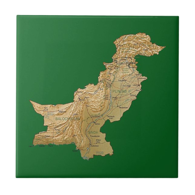 Pakistan Map Tile (Front)