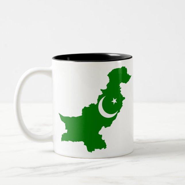 Pakistan Map Two-Tone Coffee Mug (Left)
