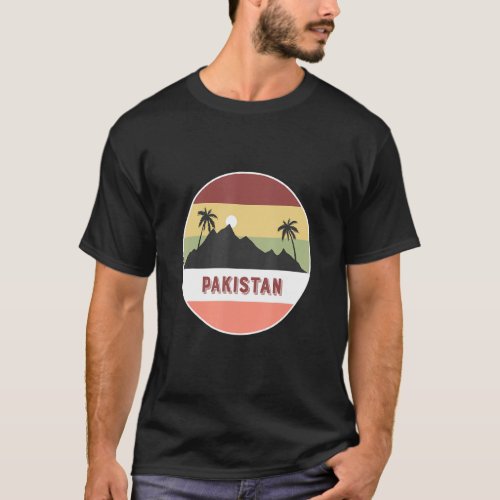 Pakistan Mountain And Palms T_Shirt