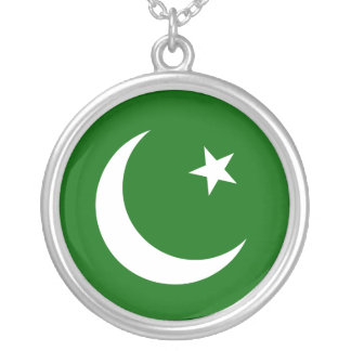 Pakistan Muslim League, Colombia flag Silver Plated Necklace