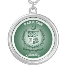 Pakistan National Emblem Patriotic Round Shape
