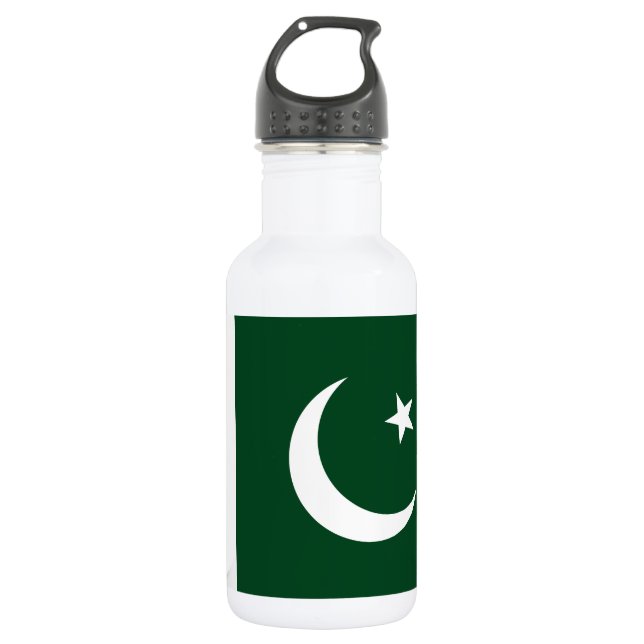 Pakistan National World Flag Water Bottle (Front)
