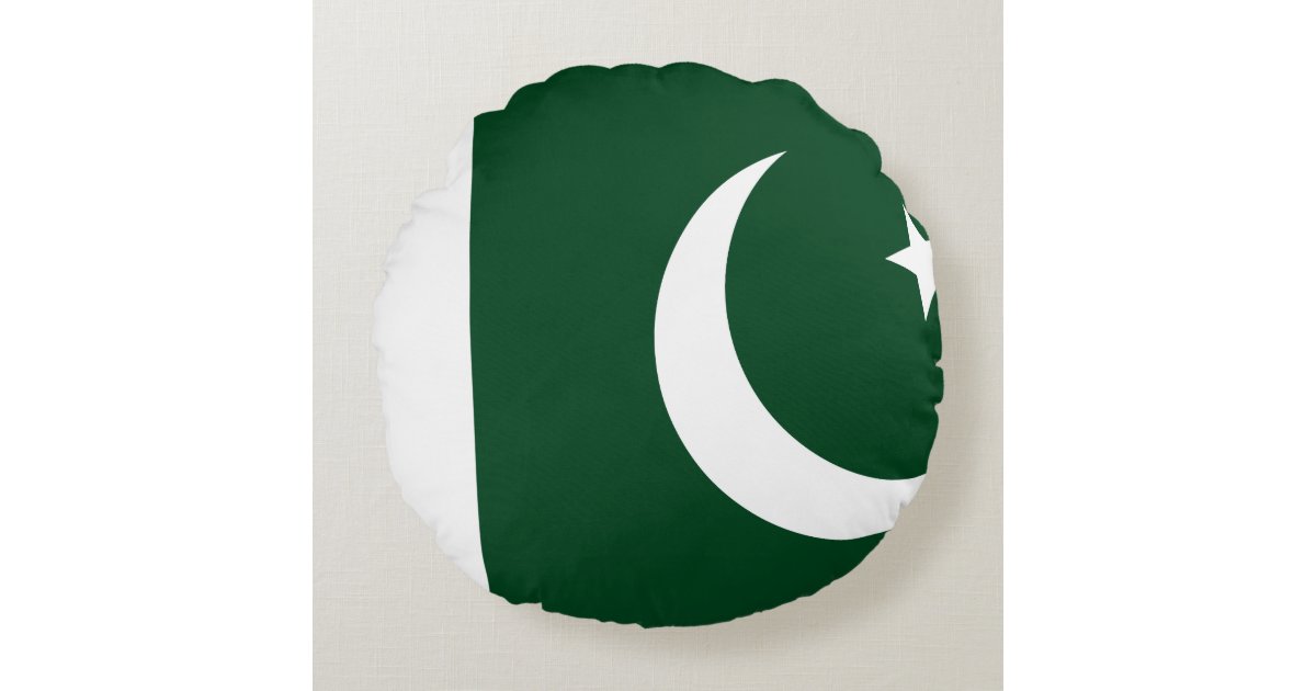 Pakistan (Pakistani) Flag Round Pillow Zazzle