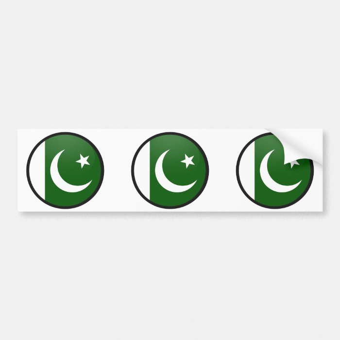 Pakistan quality Flag Circle Bumper Sticker