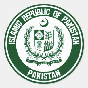 Pakistan Round Emblem Classic Round Sticker