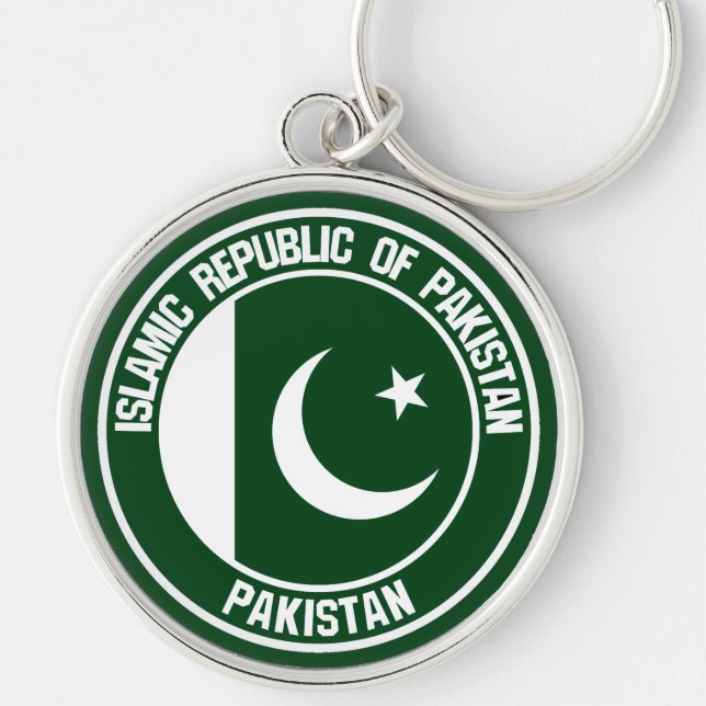 Pakistan Round Emblem Keychain (Front)