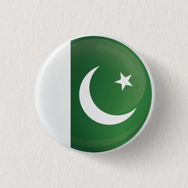 Pakistan  Round Icon Flag  Button (Front)