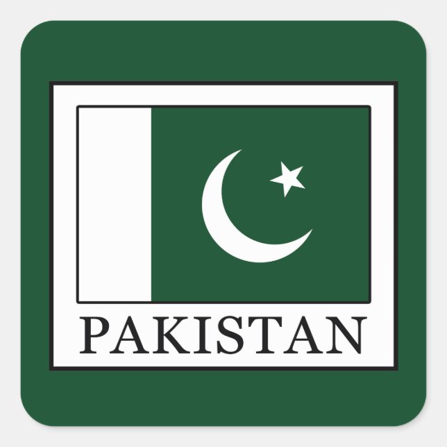 Pakistan Square Sticker (Front)