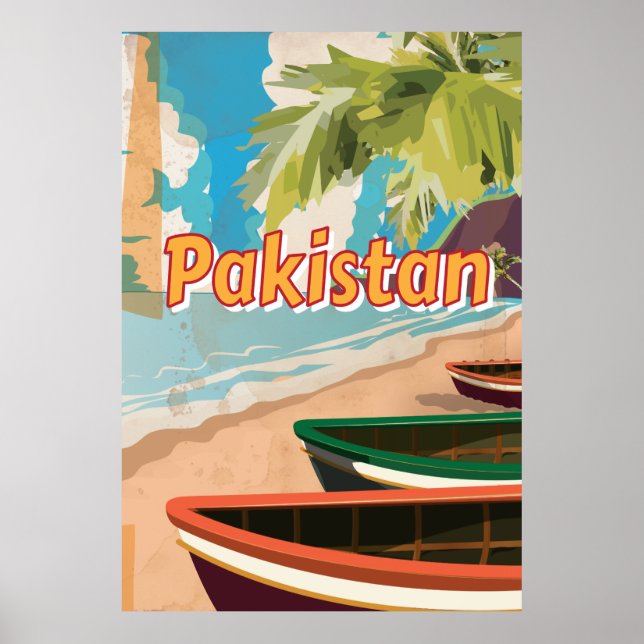 Pakistan Vintage vacation Poster (Front)