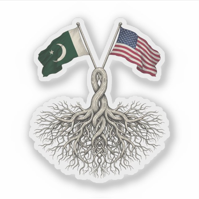 Pakistani-American Sticker (Front)