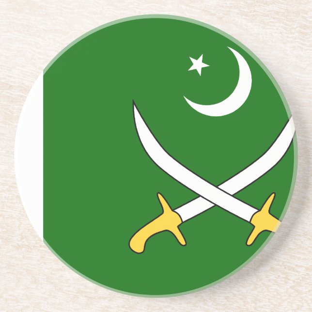 Pakistani Army, Pakistan Sandstone Coaster (Front)